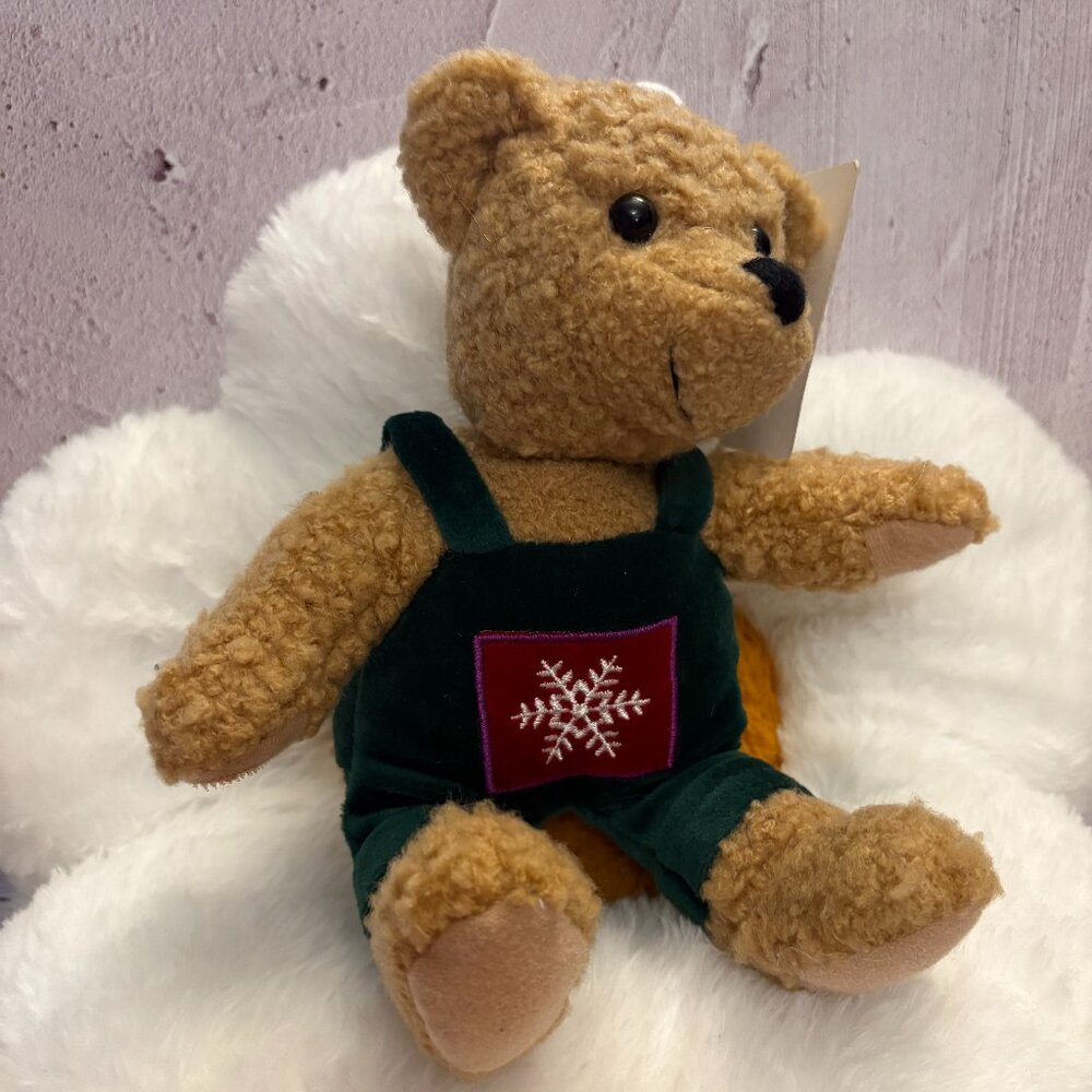 Hallmark Kiss Kiss Mistletoe Teddy Bear Boy 9in Vtg Tags Stuffie  (SKU: 361TO)